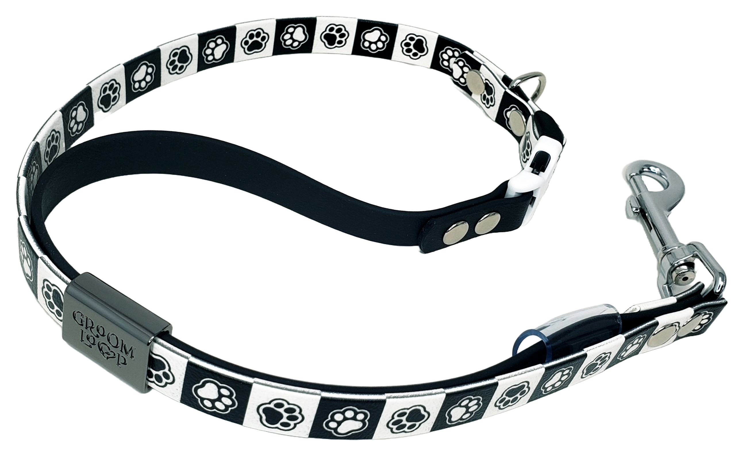 White & Black Paws BioThane® Grooming Loop